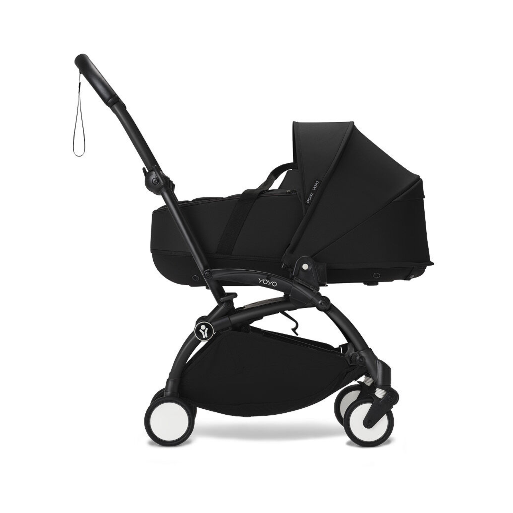 Coche de bebé Stokke YOYO³ – pack completo chasis negro + asiento Bassinet