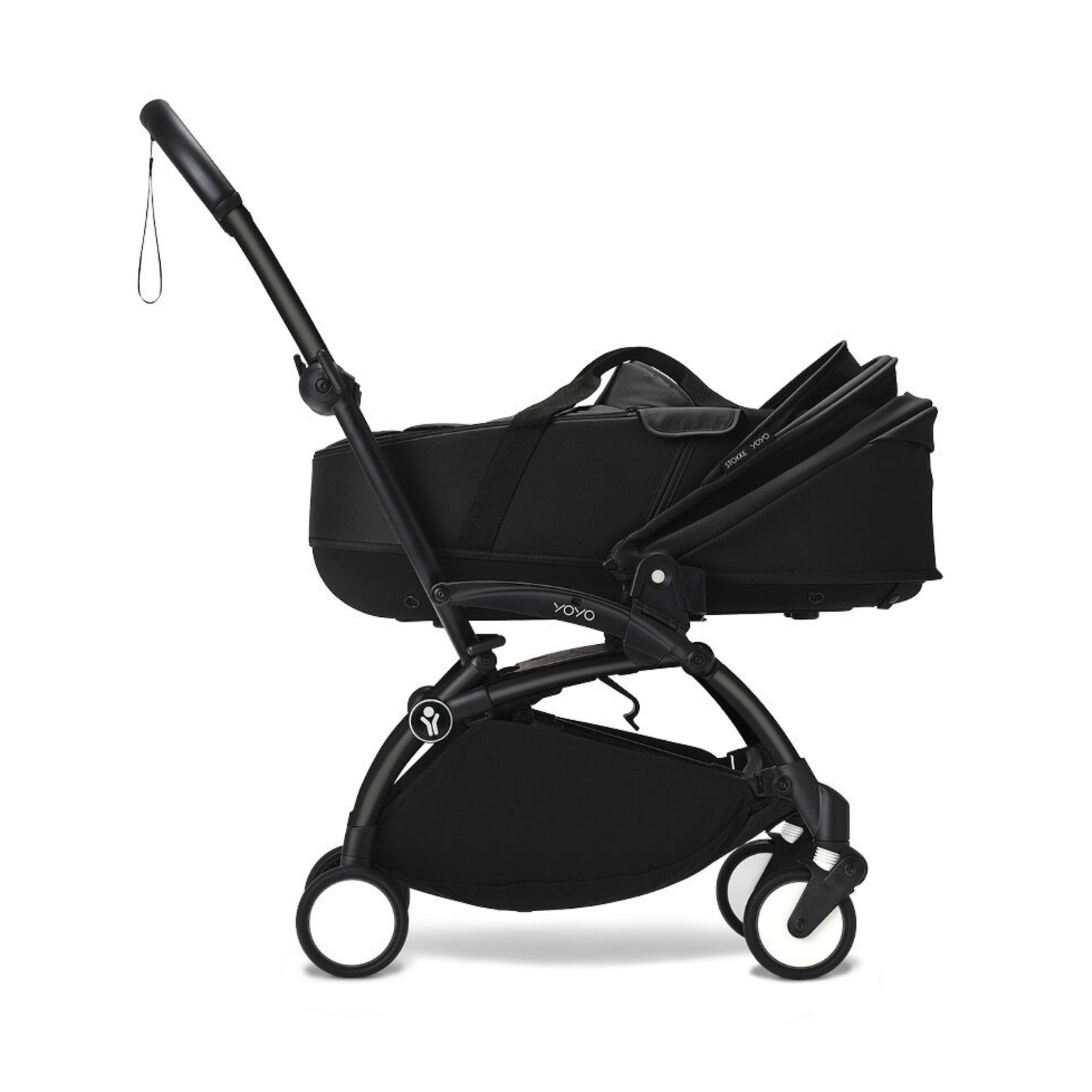 Coche de bebé Stokke YOYO³ – pack completo chasis negro + asiento Bassinet