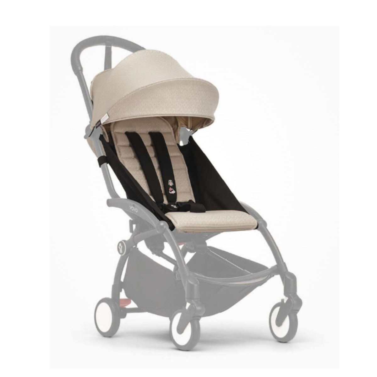 COCHE STOKKE YOYO³ CHASIS NEGRO TEXTIL 2DA ETAPA DE 6 MESES A 4 AÑOS