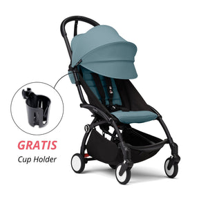 COCHE STOKKE YOYO³ CHASIS NEGRO TEXTIL 2DA ETAPA DE 6 MESES A 4 AÑOS (GRATIS CUP HOLDER)