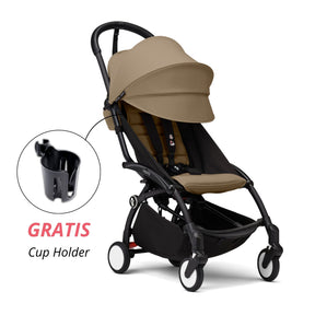 COCHE STOKKE YOYO³ CHASIS NEGRO TEXTIL 2DA ETAPA DE 6 MESES A 4 AÑOS (GRATIS CUP HOLDER)