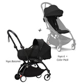 COCHE STOKKE YOYO³ COMPLETO CHASIS NEGRO CON BASSINET Y TEXTIL 2DA ETAPA
