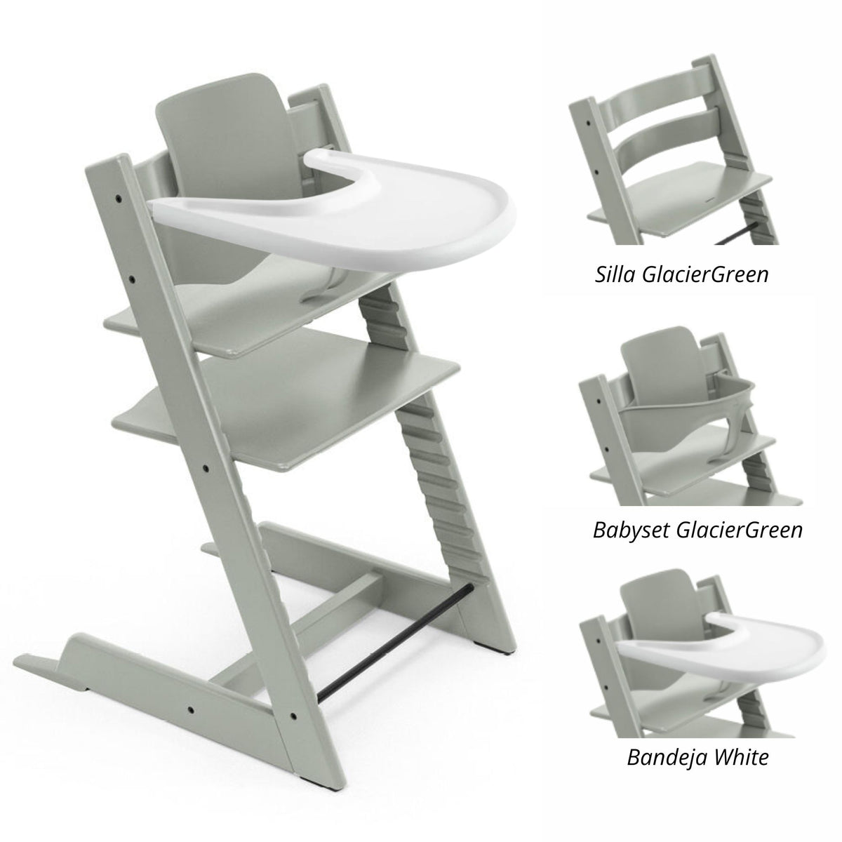 Pack alimentación: Silla Tripp Trapp + Babyset + Bandeja STOKKE