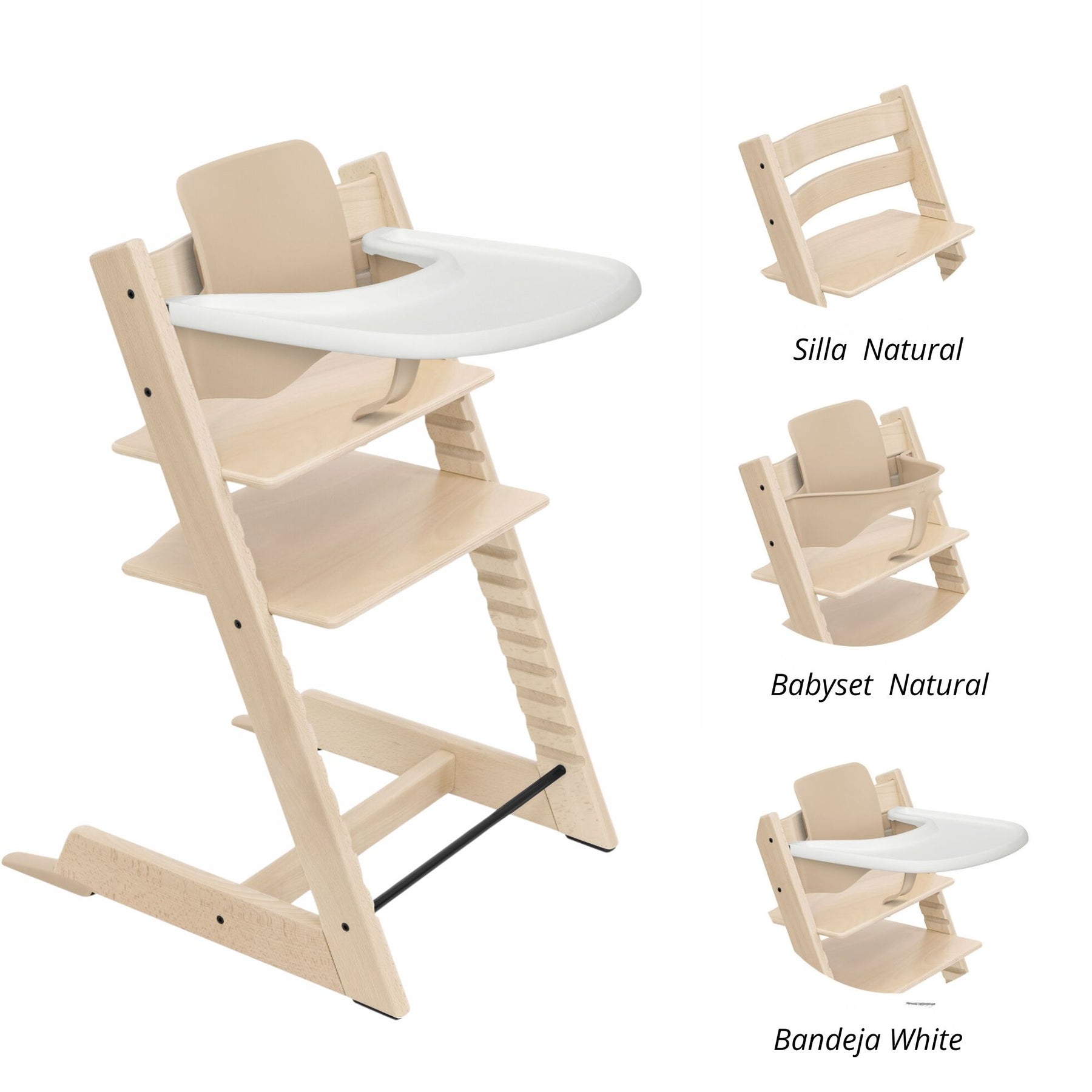 Pack alimentación: Silla Tripp Trapp + Babyset + Bandeja STOKKE