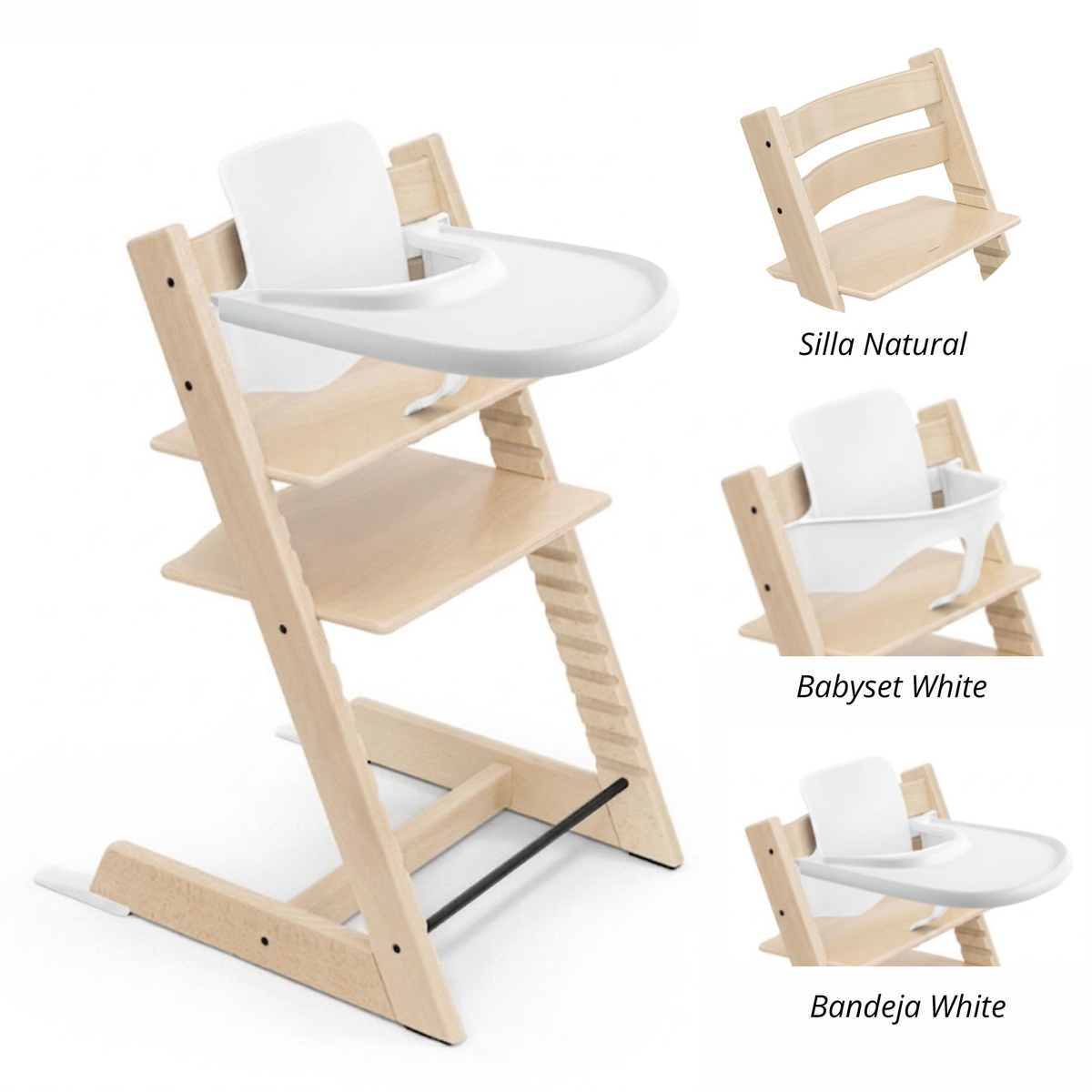 Pack alimentación: Silla Tripp Trapp + Babyset + Bandeja STOKKE