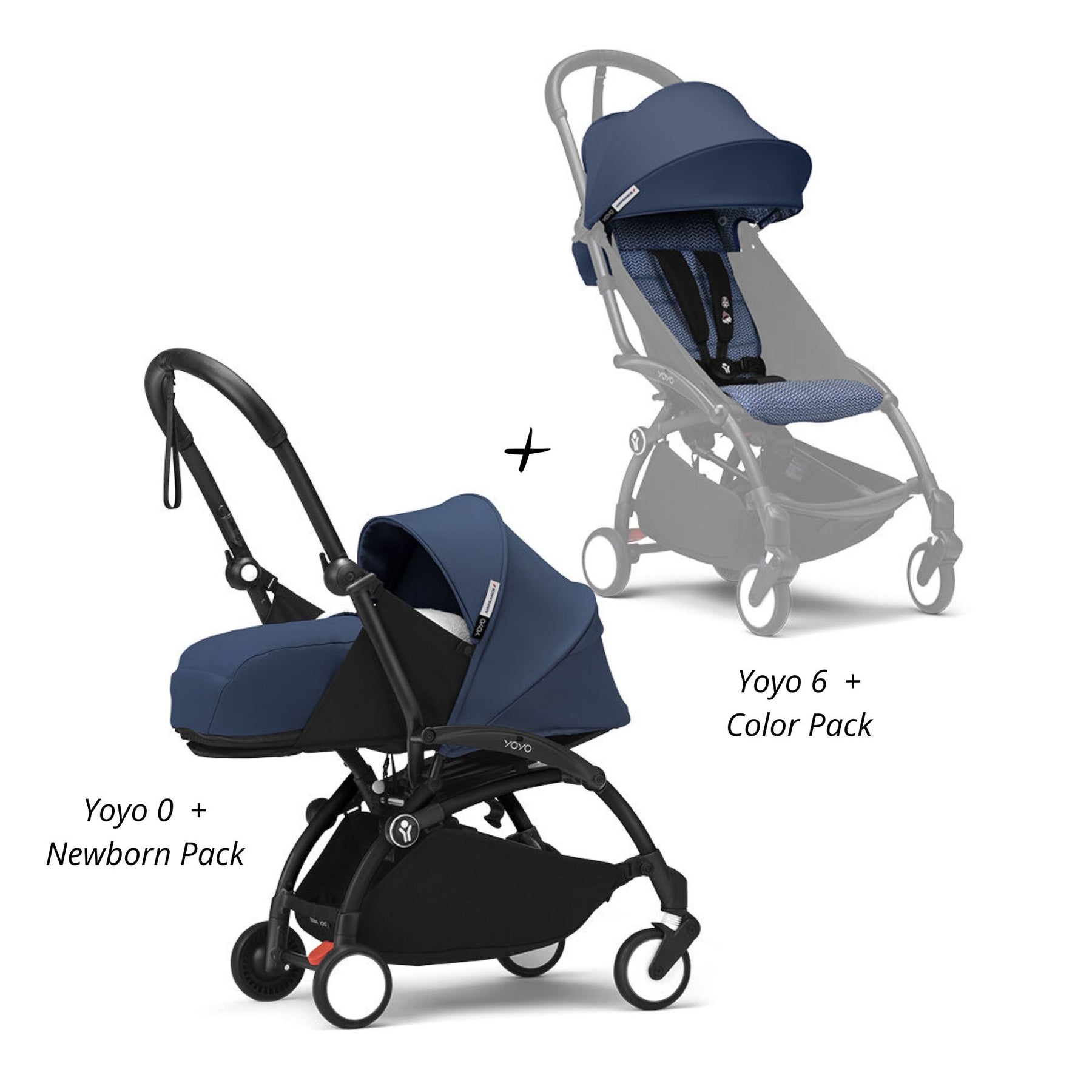 COCHE STOKKE YOYO³ COMPLETO CHASIS NEGRO NEWBORN 1RA ETAPA + TEXTIL 2DA ETAPA STOKKE