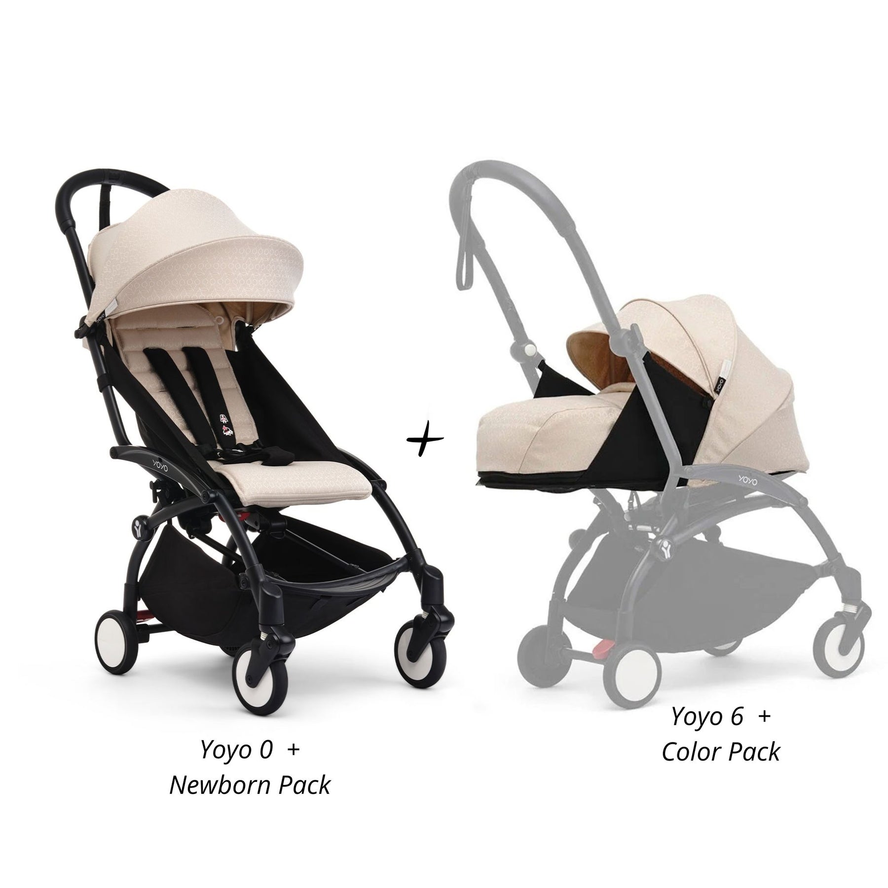 COCHE STOKKE YOYO³ COMPLETO CHASIS NEGRO NEWBORN 1RA ETAPA + TEXTIL 2DA ETAPA STOKKE
