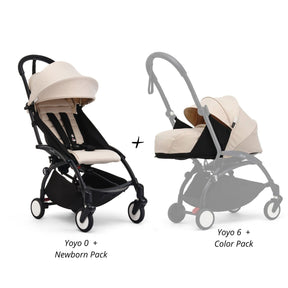 COCHE STOKKE YOYO³ COMPLETO CHASIS NEGRO NEWBORN 1RA ETAPA + TEXTIL 2DA ETAPA STOKKE