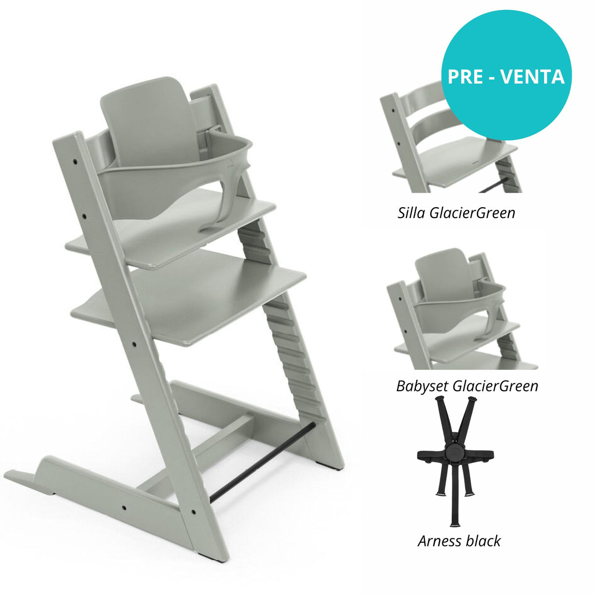 Pack alimentación: Silla Tripp Trapp + Babyset + arness STOKKE