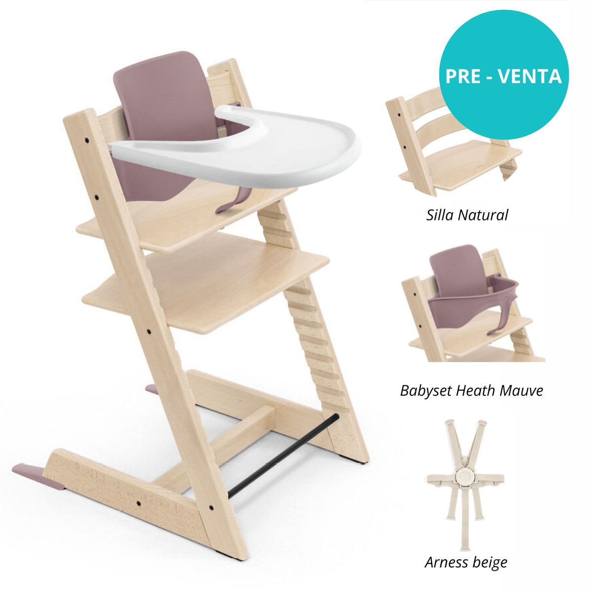 Pack alimentación: Silla Tripp Trapp + Babyset + arness STOKKE