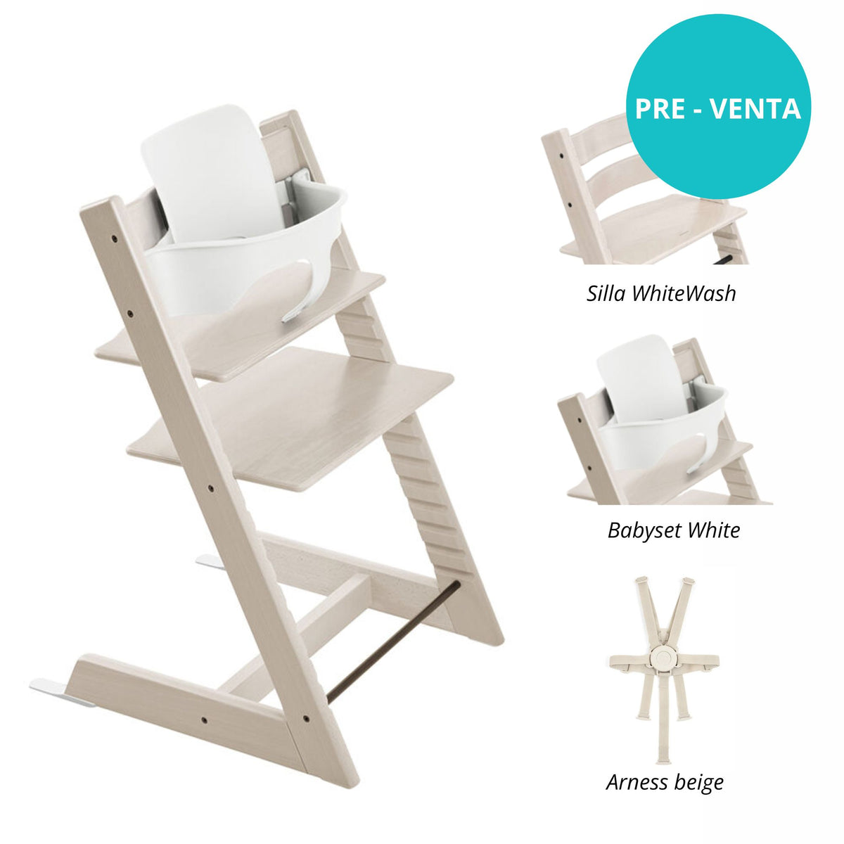 Pack alimentación: Silla Tripp Trapp + Babyset + arness STOKKE
