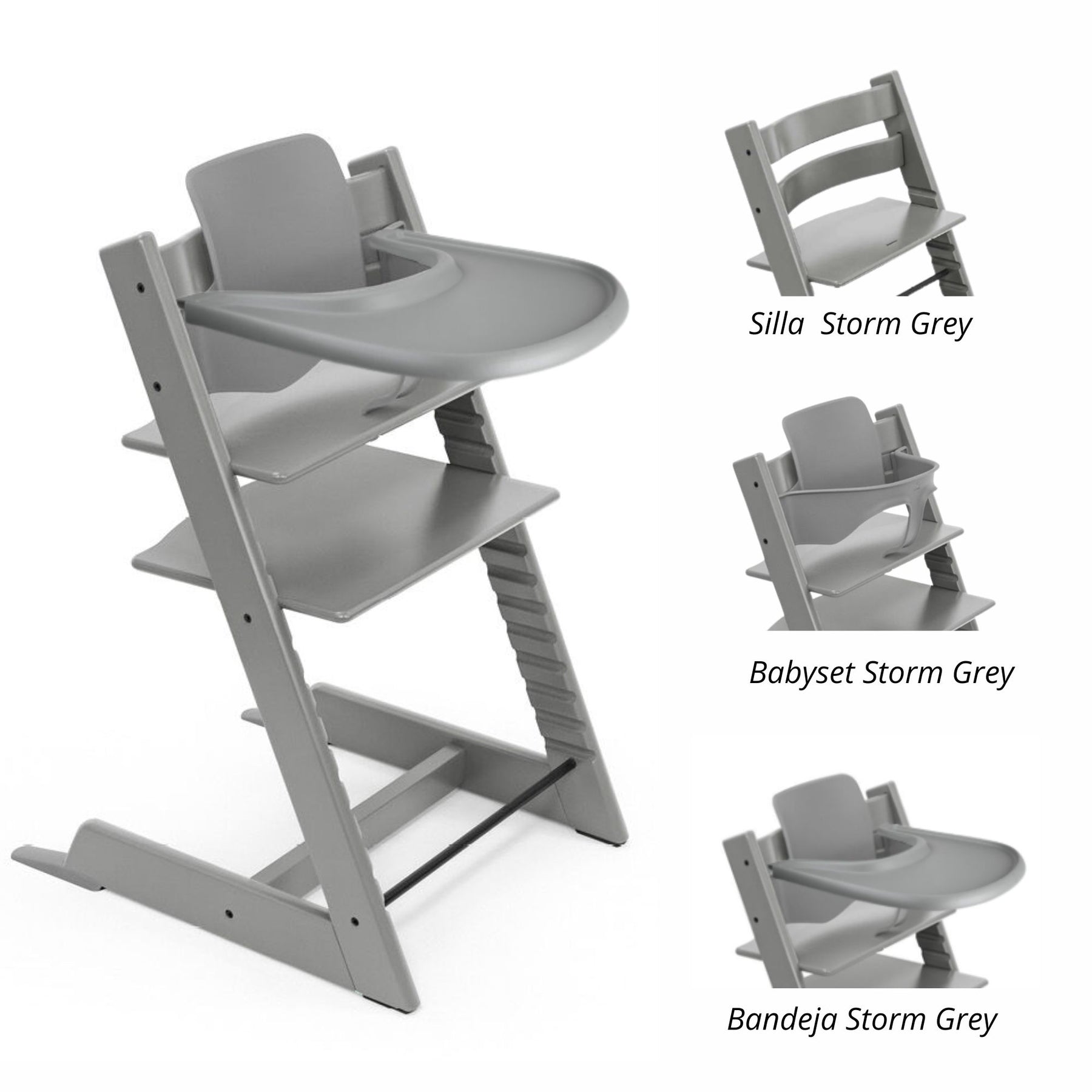 Pack alimentación: Silla Tripp Trapp + Babyset + Bandeja STOKKE