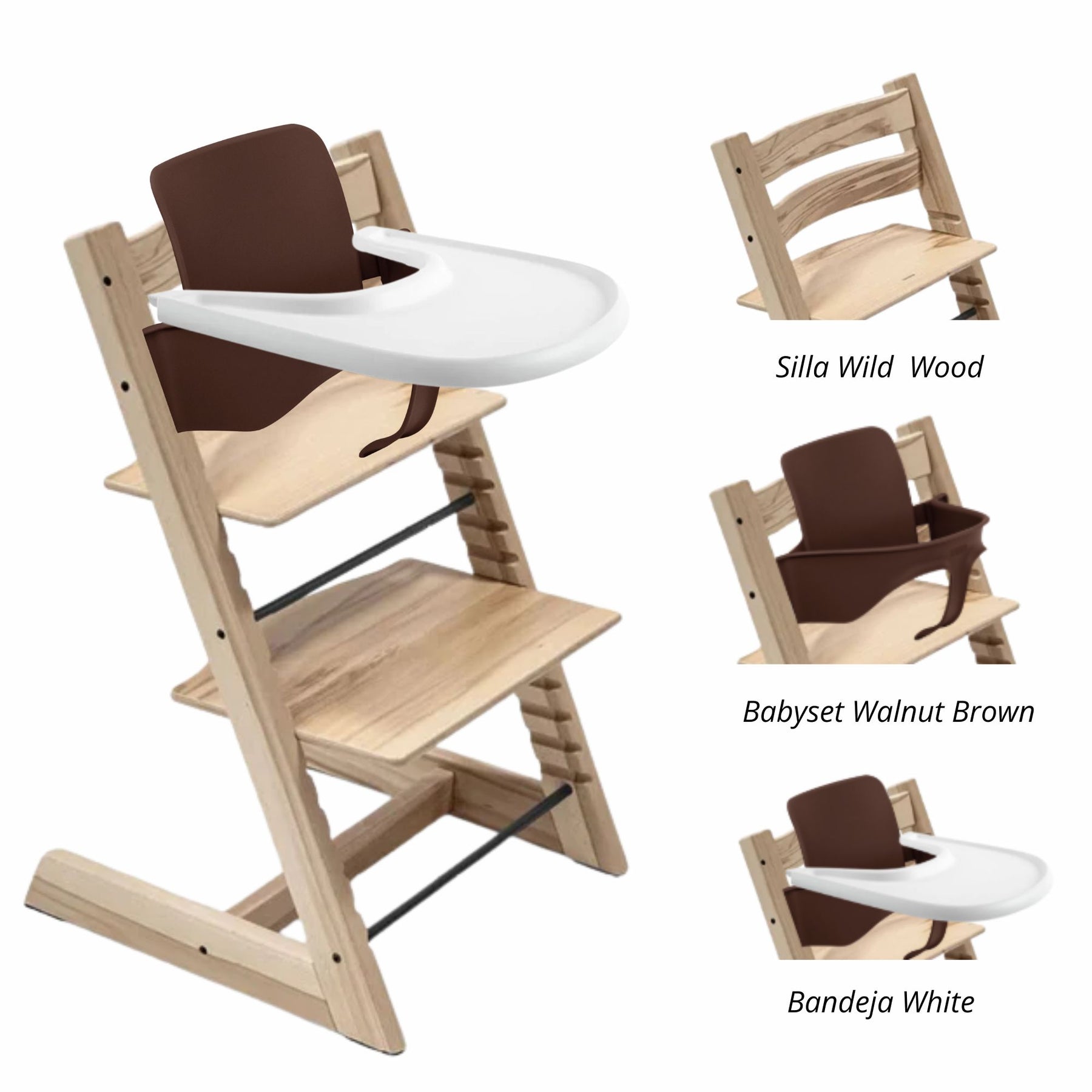 Pack alimentación: Silla Tripp Trapp + Babyset + Bandeja STOKKE