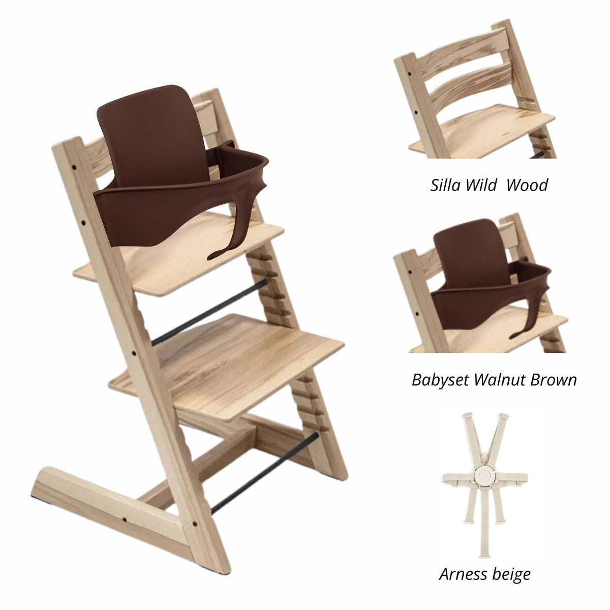 Pack alimentación: Silla Tripp Trapp + Babyset + arness STOKKE