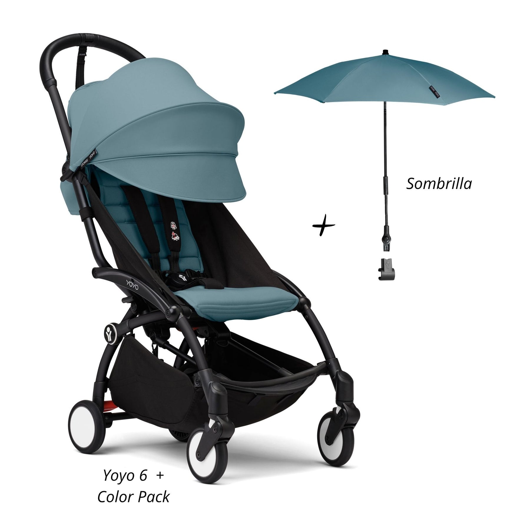 YOYO³ Pack Esencial 6+ saco con sombrilla