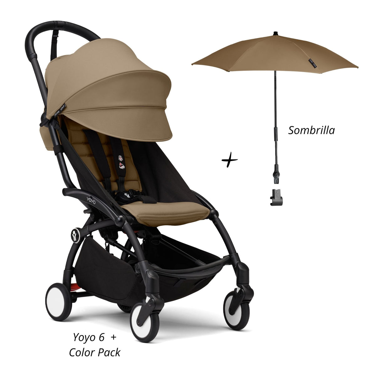 YOYO³ Pack Esencial 6+ saco con sombrilla