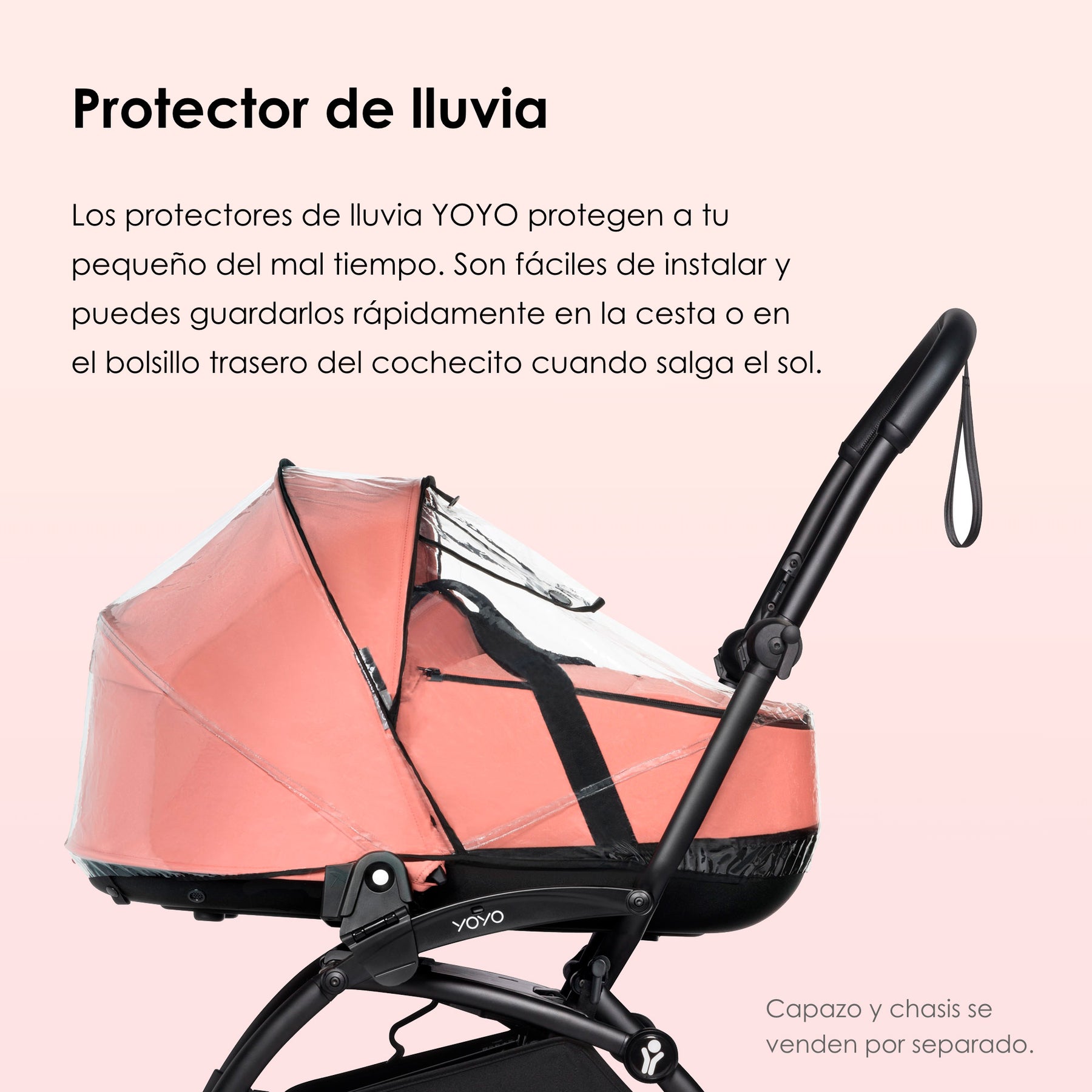 PROTECTOR DE LLUVIA PARA BASSINET COCHE MODELO YOYO²