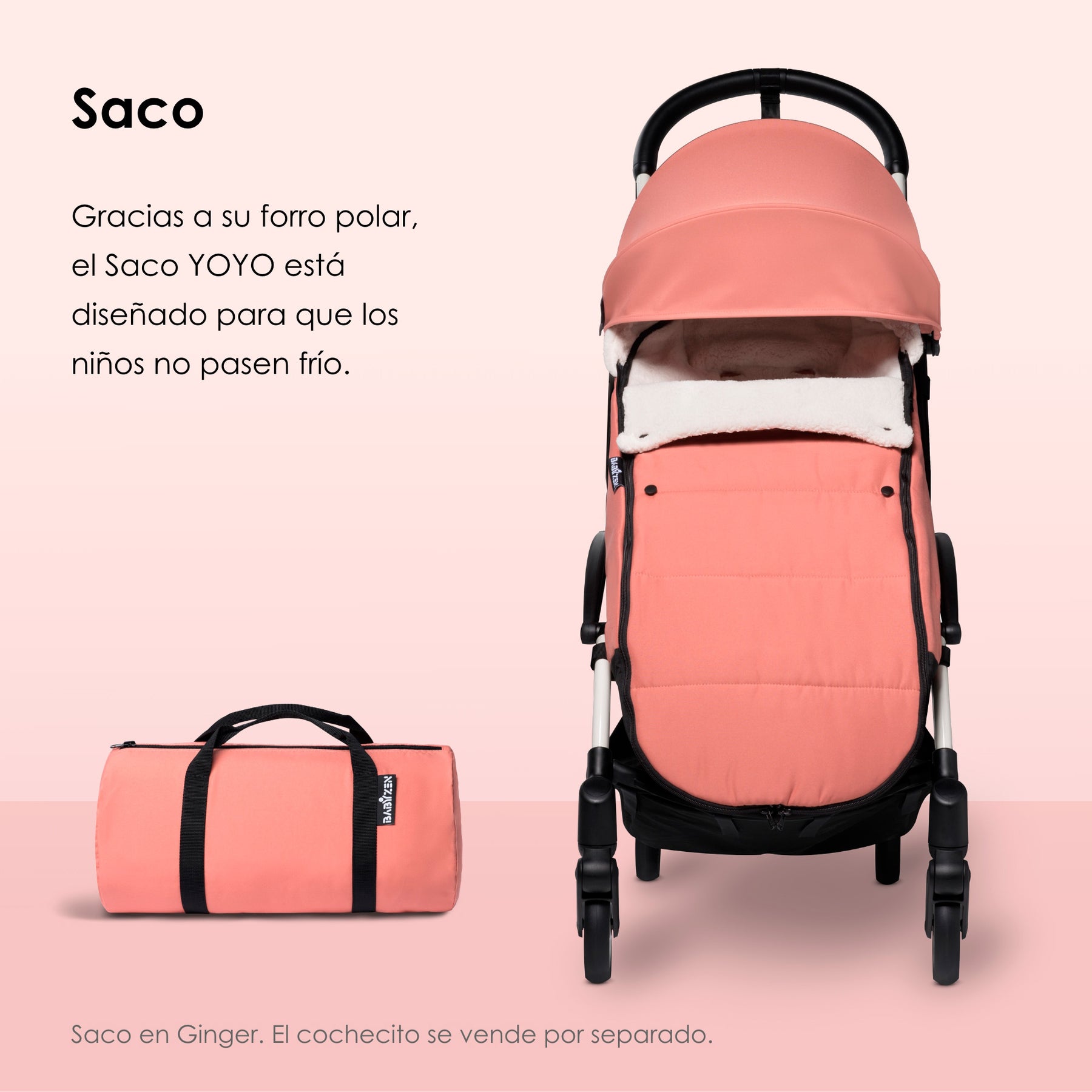 SACO CON FORRO POLAR PARA COCHE MODELO YOYO³