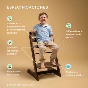 Silla Tripp Trapp Stokke en madera Roble  – Silla Ajustable y Evolutiva