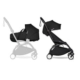 COCHE STOKKE YOYO³ COMPLETO CHASIS NEGRO CON BASSINET Y TEXTIL 2DA ETAPA