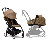 COCHE STOKKE YOYO³ COMPLETO CHASIS NEGRO CON BASSINET Y TEXTIL 2DA ETAPA